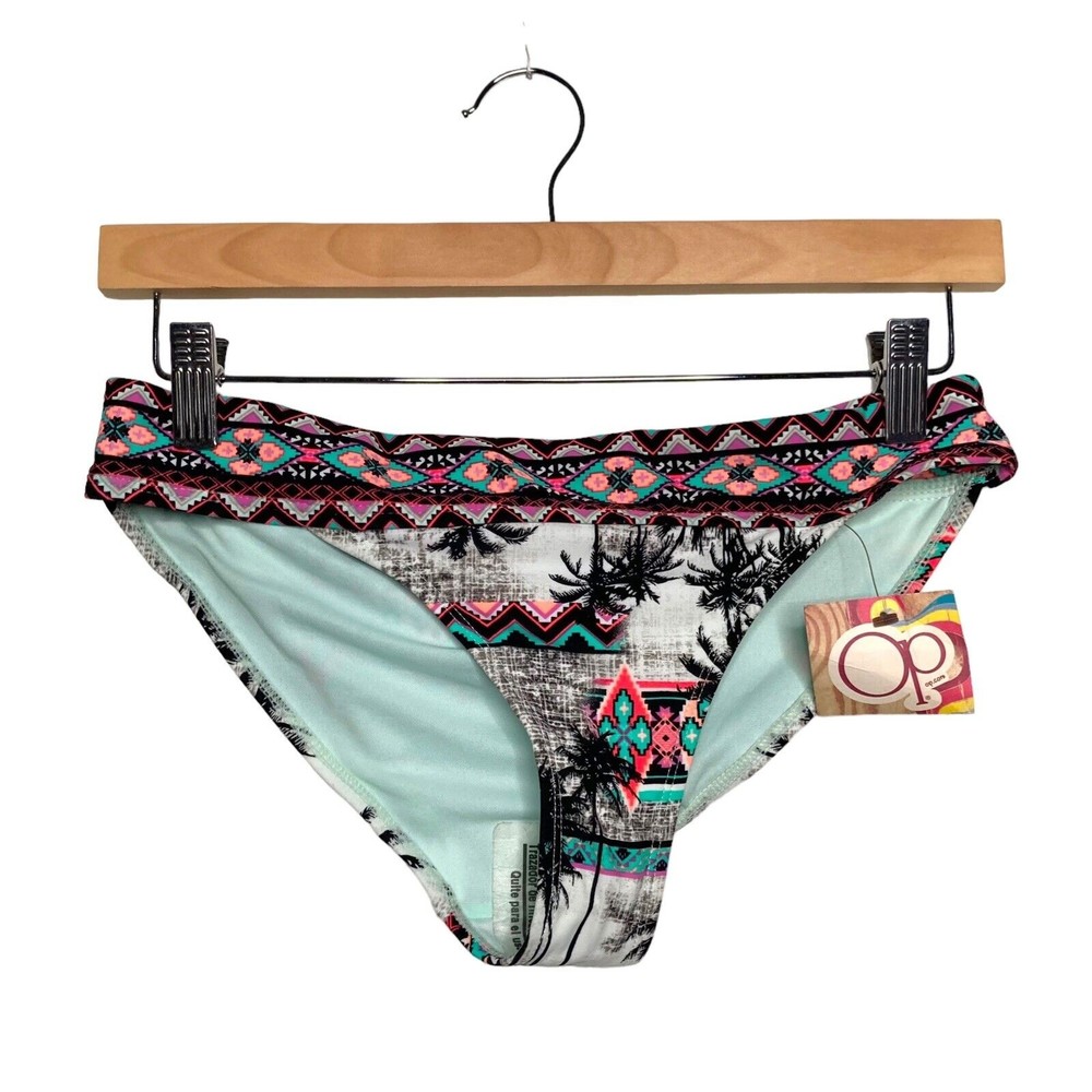 OP Multi-colored Bikini Bottom Size Small NWT